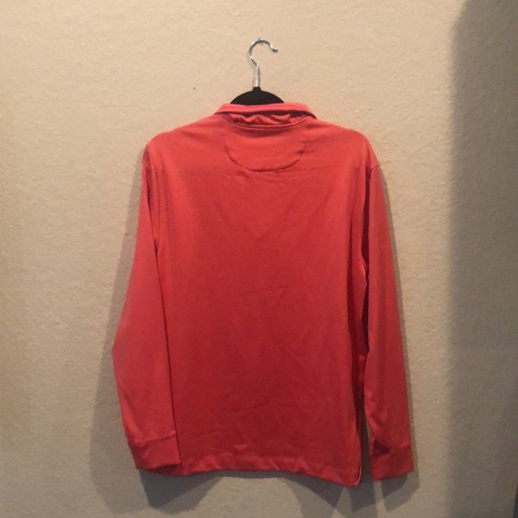 Quarter zip performance Vineyard Vines long sleeve pink outerwear - Picture 2 of 4